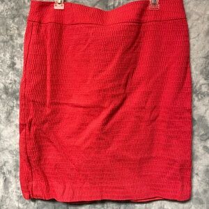 Land’s End salmon pink patterned knee length skirt